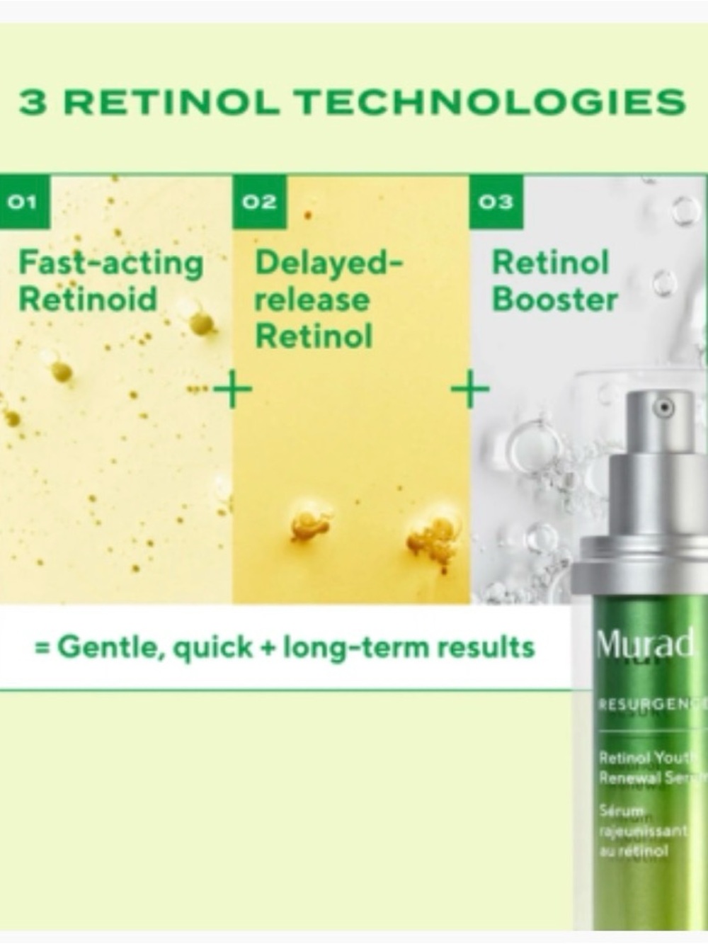 NEW Murad Retinol Youth Renewal Serum - Lime Green & White Packaging 30 mL - Picture 9 of 10
